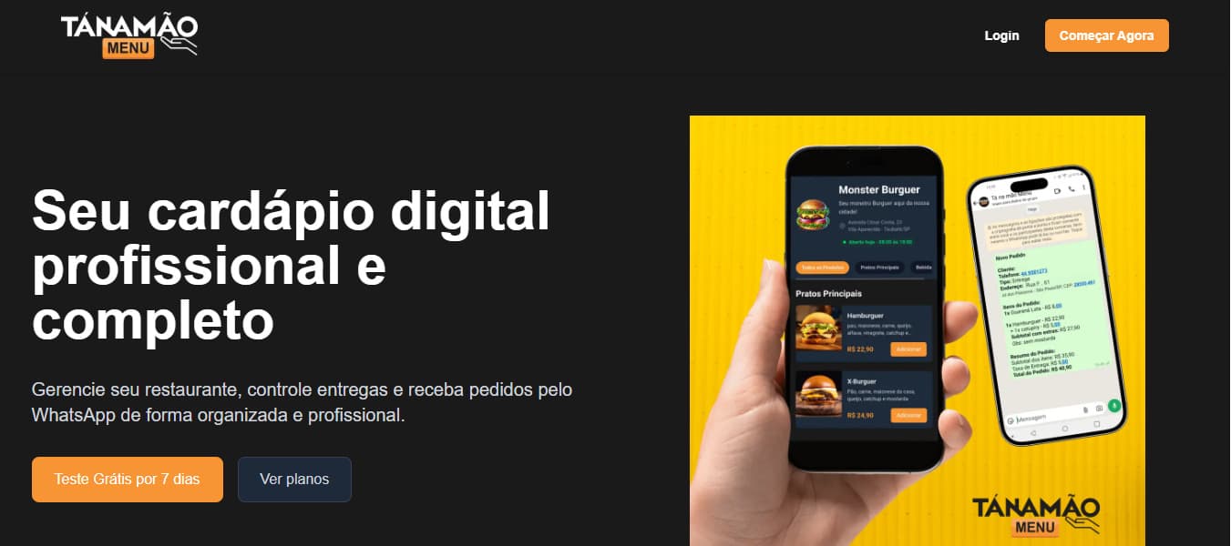 Tá Na Mão Menu
